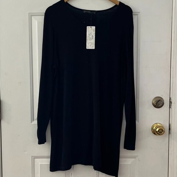 Peruvian Connection Black Plus-Size Gabrielle Tunic & Gabrielle Pants Sz XXL - Picture 1 of 14